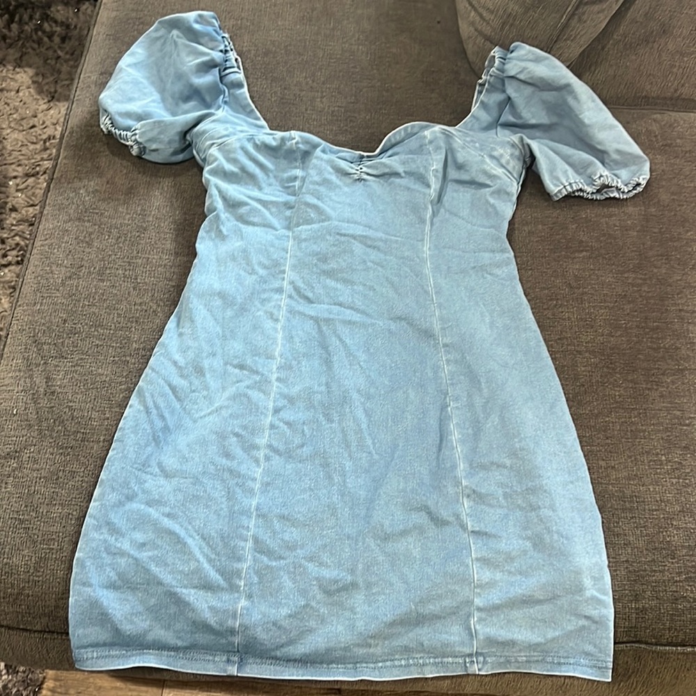 Fashion nova Denim mini dress sz L